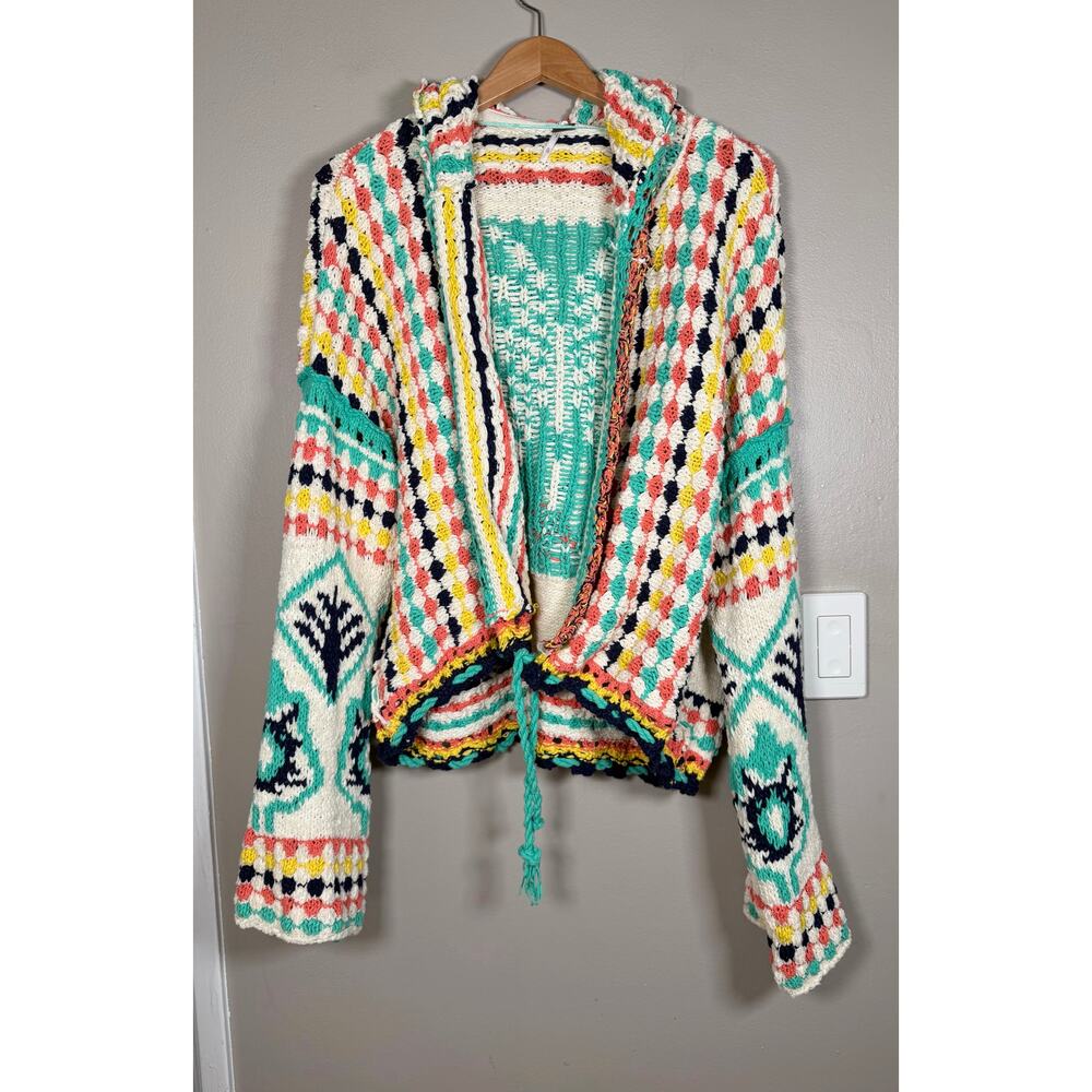 Free People Baja Baby Cardi  Slouchy Knit Cardigan XL - Picture 5 of 12